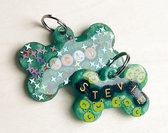 Resin dog tag, personalized, custom dog tag, resin dog tag, glitter dog tag, dog accessories, dog collar, pet tag, id tag, personalization