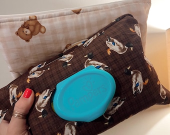 Baby diaper & wipe pouch, baby wipe zipper pouch, baby gift, baby shower gift, mom to be, on the go