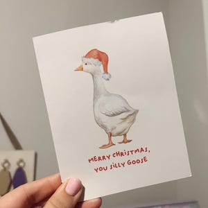 Frohe Weihnachten du dumme Gans Karte, lustige Weihnachtskarte , Weihnachtskarte, verrückte Gans Karte , Blankokarte