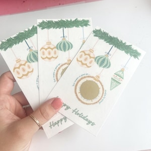 Carte de vacances à gratter, carte de coupon de Noël, coupon d'amour à gratter, bas de Noël, cadeau de fête, cadeau de Noël d'entreprise