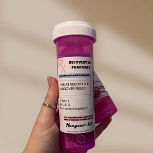 Funny prescription bottle, 21st birthday, beach trip, wedding favor, bachelorette trip, girls trip, recovery kit, survival bag, party favor