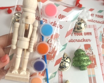 Christmas mini paint kit, nutcracker paint set, Christmas party favor, paint party, mini paint set, Christmas favor, stocking stuffer