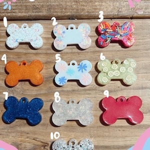 resin dog tag, custom dog tag, personalized pet id, trendy pet tag, glitter pet id, pet gift, dog mom gift