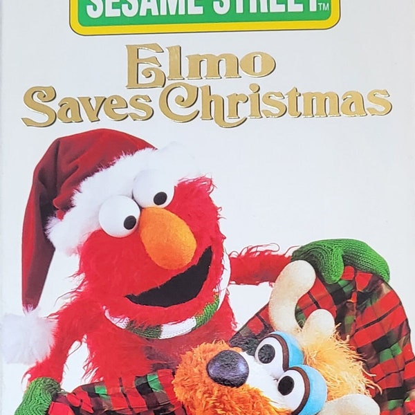 Sesame Street - Elmo Saves Christmas - Vintage Family / Kids VHS Tape - Maya Angelou / Charles Durning