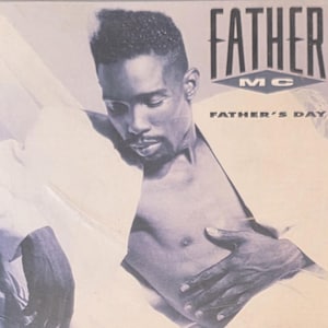 May include: A CD case featuring the album "Father's Day" by Father MC. The cover art shows a man in a white jacket, with the artist's name in bold, stylized letters. The image has a cool, monochromatic color scheme.