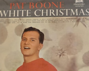 Pat Boone : White Christmas - 1959 Vintage Holiday Vinyl LP Record