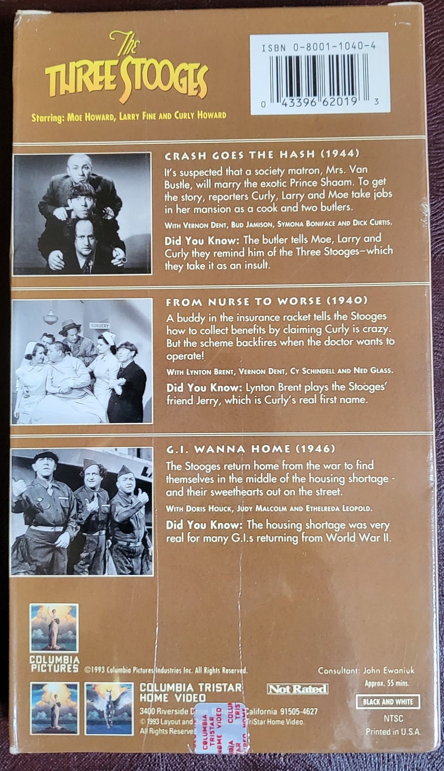 The Three Stooges Crash Goes the Hash Vintage Comedy VHS Etsy