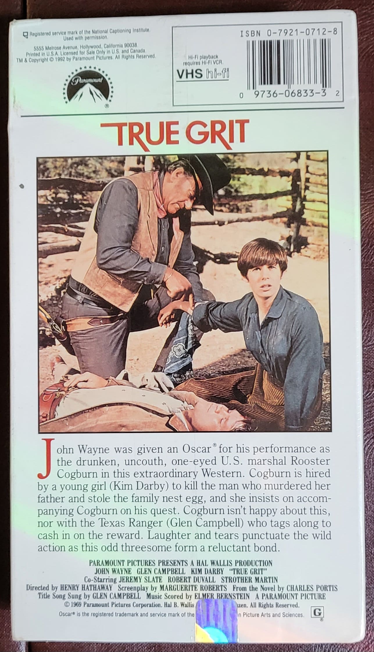 True Grit - 1991 Vintage John Wayne VHS Cassette Tape - Brand New ...