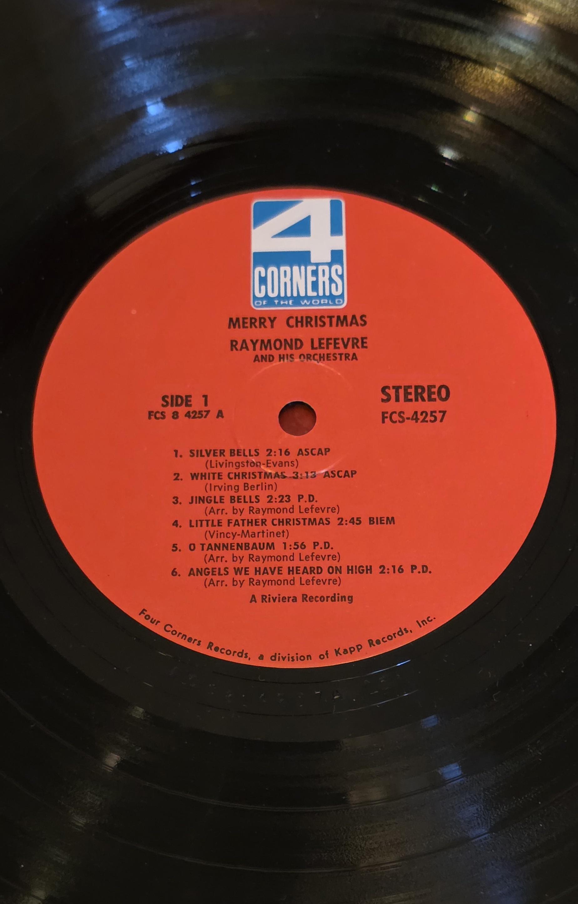 Raymond Lefevre and His Orchestra : Merry Christmas - 1968 Vintage