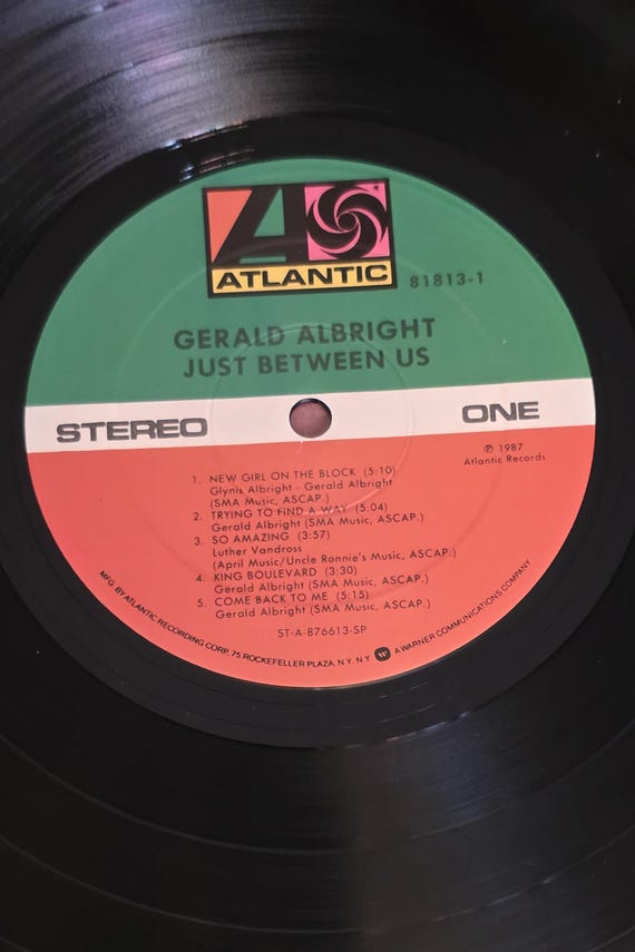 Gerald Albright : Just Between Us - 1987 Vintage Jazz Vinyl LP