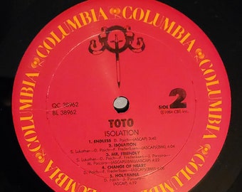 Toto - Isolation - 1984 Vintage Classic Pop/ Rock Vinyl LP Album