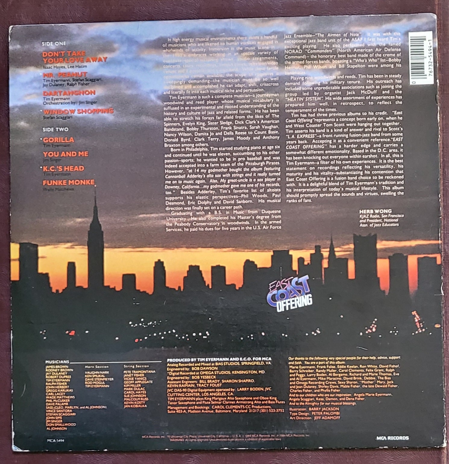 East Coast Offering Vinyl LP: 1984 Smooth Jazz Funk Soul - MCA