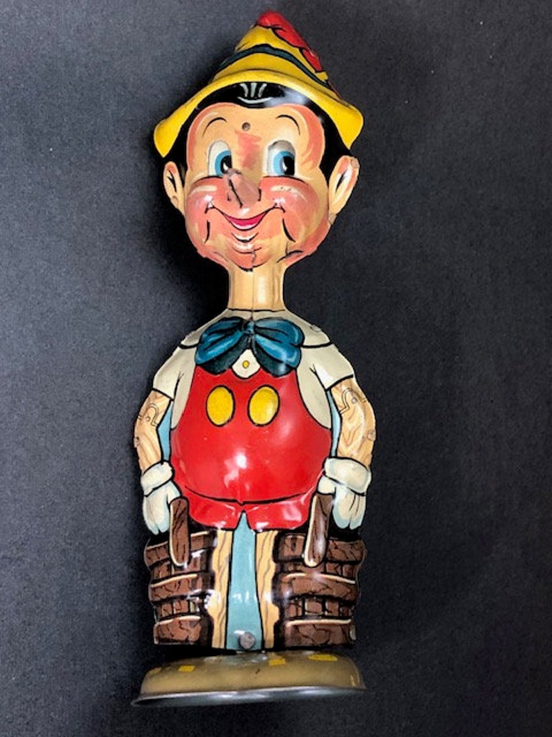 1939 MARX Walking Pinocchio Antique Disney Wind Up Toy image 8