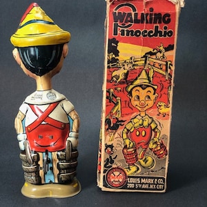 1939 MARX Walking Pinocchio Antique Disney Wind Up Toy image 3