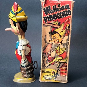 1939 MARX Walking Pinocchio Antique Disney Wind Up Toy image 2