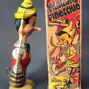 1939 MARX Walking Pinocchio Antique Disney Wind Up Toy image 4