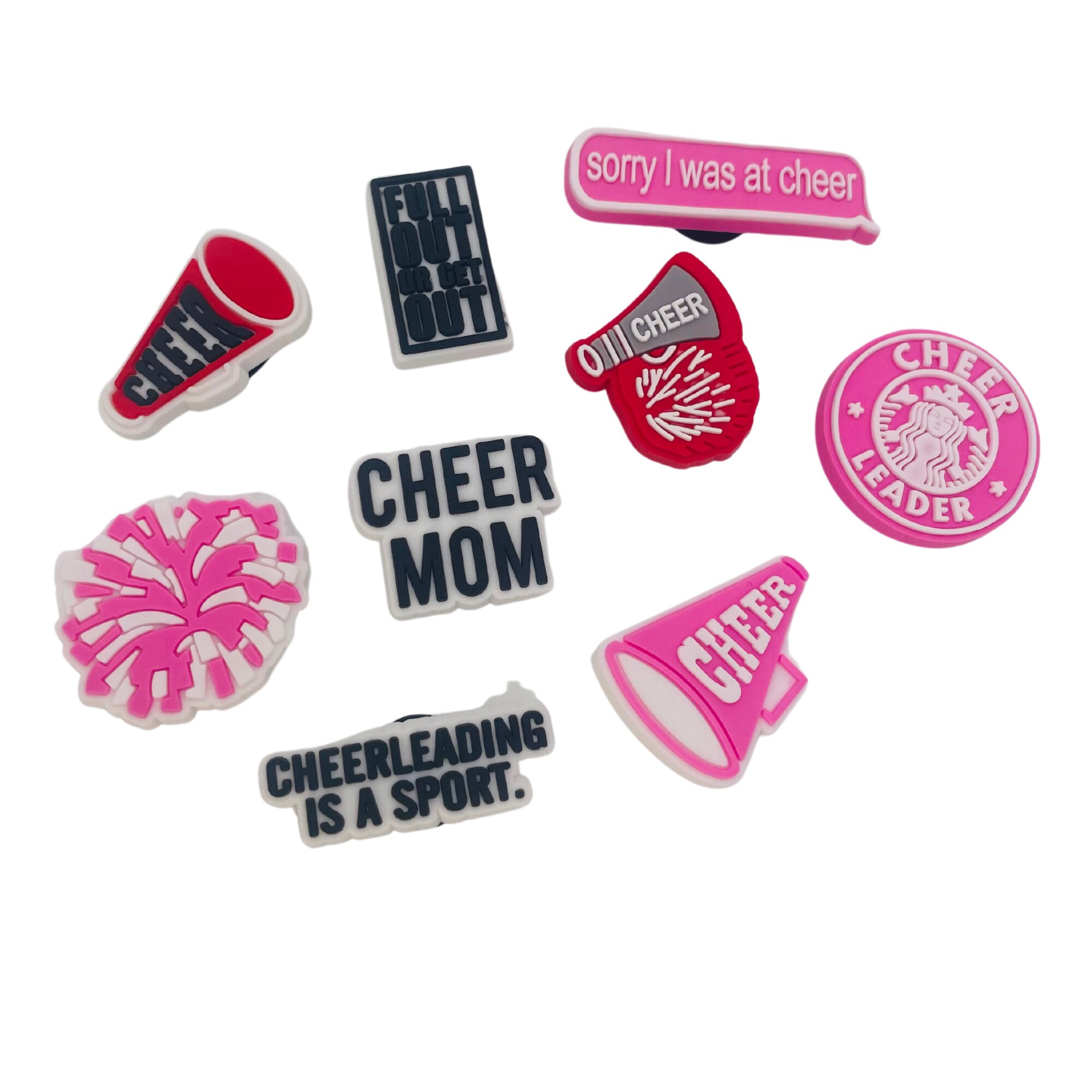 Cheer Charms, Cheerleader, Sports Charms, Silvertone, for Bracelet, Necklace, Earrings, Zipper Pull, Key Chain, Brooches, Bookmarks, Etc #22