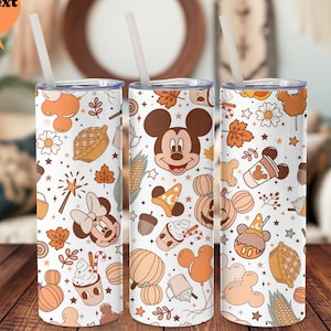 Fall Disney  Tumbler, Pumpkin Disney Travel cup, Fall Disney Tumbler, Fall Tumbler Gift, Fall Disney Pumpkin Tumbler, Mickey and Minnie Cup