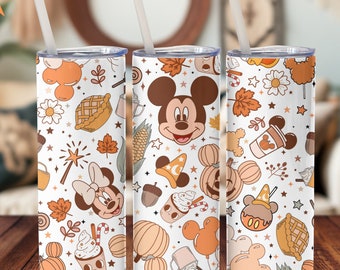 Fall Disney  Tumbler, Pumpkin Disney Travel cup, Fall Disney Tumbler, Fall Tumbler Gift, Fall Disney Pumpkin Tumbler, Mickey and Minnie Cup