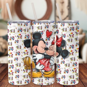 Valentine Mickey And Minnie  Tumbler, Disney Valentine Heart Tumbler, Gift for couples, Valentines day mugs, Disney Couple Gifts Tumbler
