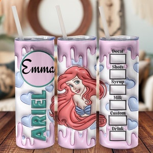 Custom Disney Ariel Princess Tumbler, Belle Princess, Elsa Tumbler, Disney Girl Trip, Jasmine Tumbler, Princess Tumbler, Princess Anna Gifts