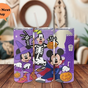 Vaso de Mickey y amigos de Halloween, Vaso de esqueleto de Halloween de Disney, Copa Mickey, Vaso de calabaza, regalo de Halloween, fiesta de Halloween de Disney