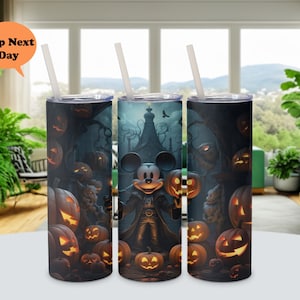 Vaso de Mickey de Halloween de Disney, vaso de calabaza de Halloween, taza de Mickey, vaso de regalo, regalos de Halloween, Mickey espeluznante, taza de Disney