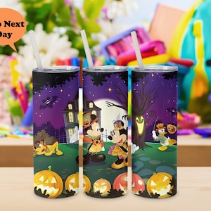 Vaso de Mickey y sus amigos de Halloween de Disney, vaso de Halloween, vaso de calabaza, vaso de regalo, regalos de Halloween, taza de Disney, fiesta de Halloween