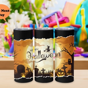 Vaso de feliz Halloween, vaso de bruja de Halloween, vaso de calabaza, vaso de fiesta de Halloween, vaso lindo de Halloween, vaso de murciélago, vaso de regalo de Halloween