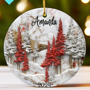 Custom Christmas 2024 Ornament, Winter Keepsake Ornament, Holiday Decor, Gift For Family, Christmas Bauble, Tree Decoration, 2024 Ornament