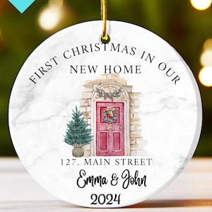 New Home Ornament, New Home Christmas Ornament 2024, Our First Christmas in Our New Home, Christmas Tree New Home Ornament, Address Ornament