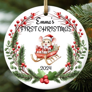 Custom  First Christmas Ornament 2024, Baby s First Christmas Ornament 2024,Family First Christmas Ornament ,Baby first gifts, Baby Ornament