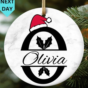 Custom Letter Name Ornament, 2024 Family Ornament, Custom Initial Ornament, Personalized Ornament Name, Family Christmas Ornament, Xmas Gift