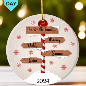 Family 2024 Ornament, Personalized Family Shake Ornament, Family Christmas Tree Ornament, Family  Shaker Ornament,Christmas Gift for Family