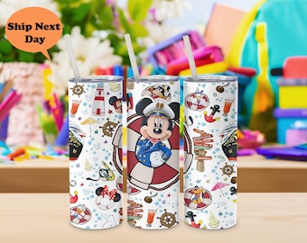 Mickey and Friends Disney Cruise Tumbler,  Disney Family Cruise Trip 2025, Disney Gift, Disney Cup, disney Family keepsake