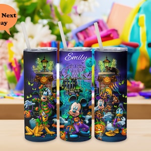 Personalized Tumbler, 20oz Disney Halloween Mickey Mouse Kids Cup, Custom Design image 3