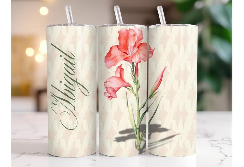 Birth Flower Personalized Tumbler