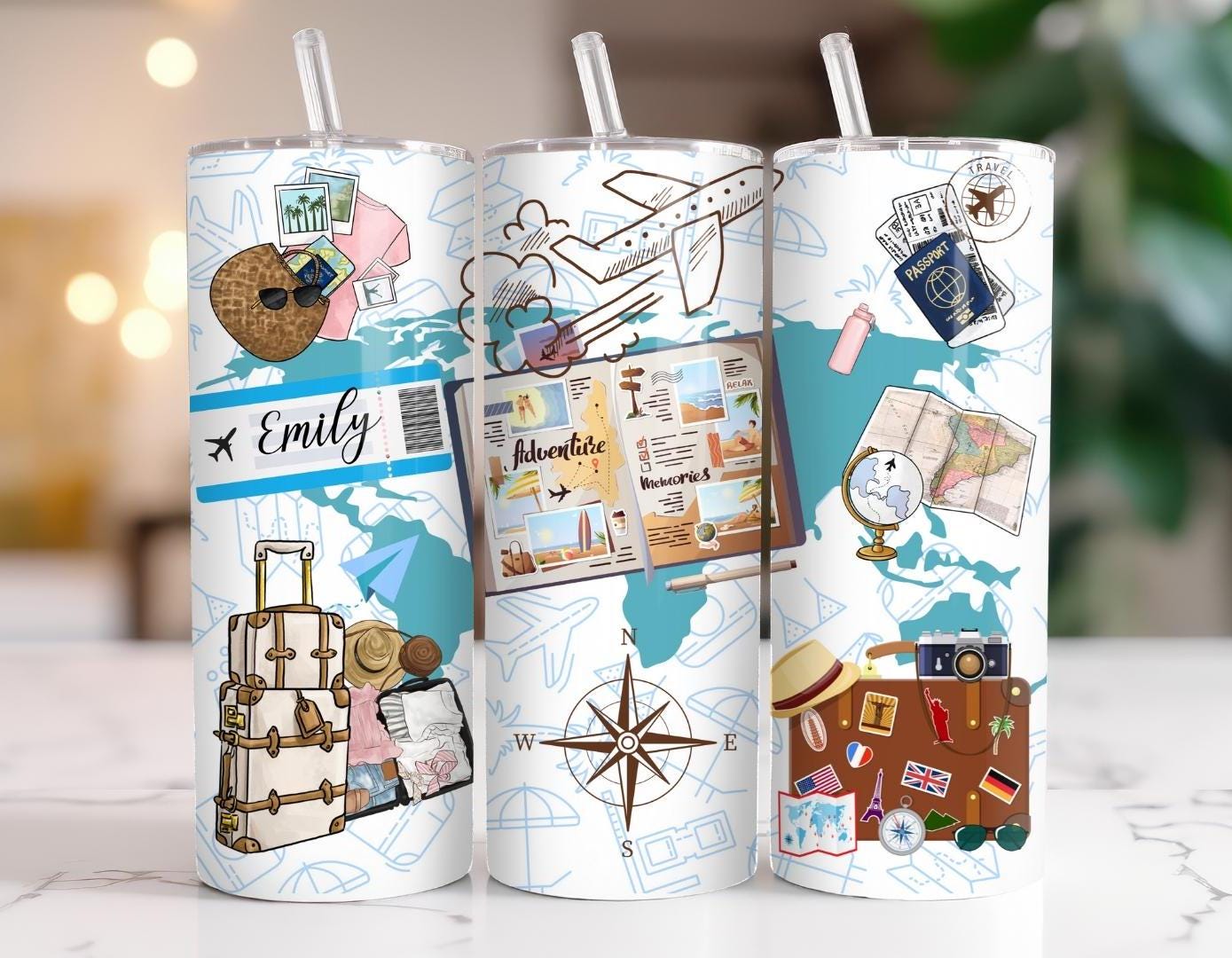 Vacation Vibes: Adventure Awaits Tumbler for the Wanderlust Soul -Travel in Style! Adventure Tumbler, Traveler Gift, Travel Coffee Cup