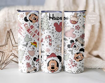 Vaso de Mickey Mouse de Disney, vaso de acero inoxidable de 20 oz/40 oz con pajita, regalo personalizado de Minnie