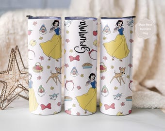 Aangepaste sneeuwwitje prinses roestvrijstalen beker Disney-cadeaubeker voor haar valentijnsdag