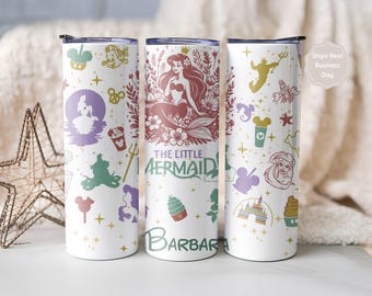 Ariel Mermaid Life roestvrijstalen geïsoleerde beker 20oz Disney Princess Cadeau Her