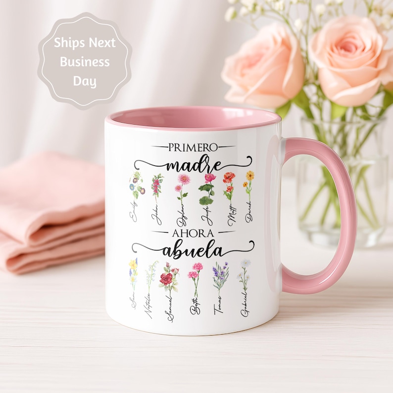 Birth Flower Abuela Mug