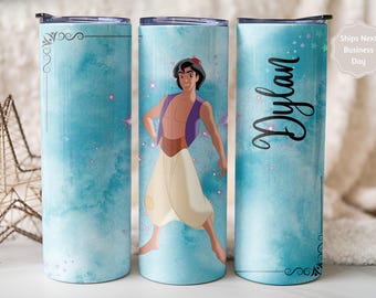 Custom Jasmine Princess-Aladdin Tumbler 20oz Stainless Steel Disney Drinkware Personalized Gift