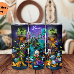 Personalized Tumbler, 20oz Disney Halloween Mickey Mouse Kids Cup, Custom Design image 5