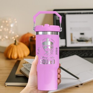 Vaso Disney Cruise Squad / Grabado láser de 887 ml / Winnie the Pooh, Stitch, Chip y Elsa / 5 colores imagen 19