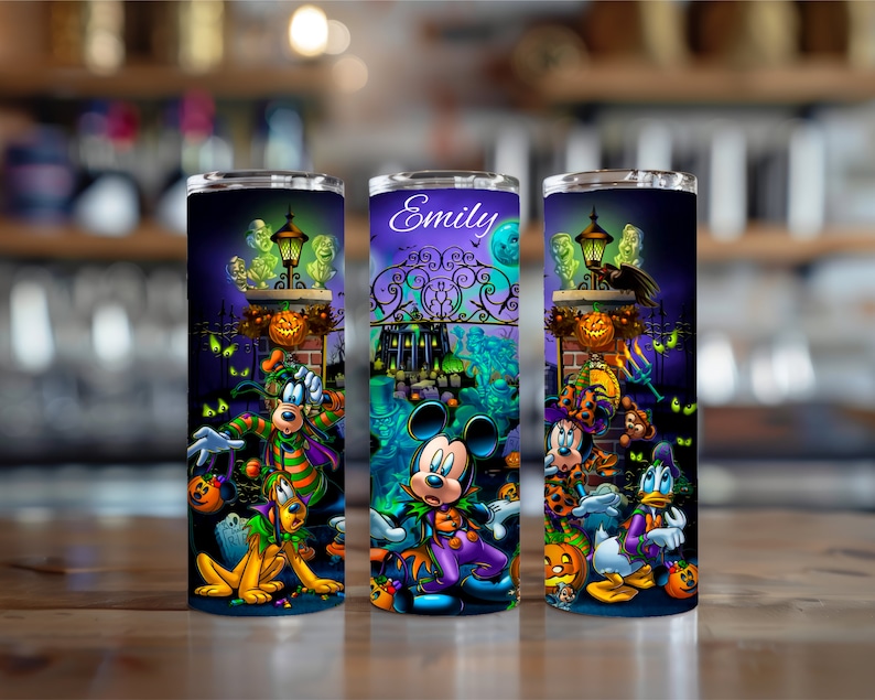Personalized Tumbler, 20oz Disney Halloween Mickey Mouse Kids Cup, Custom Design image 7