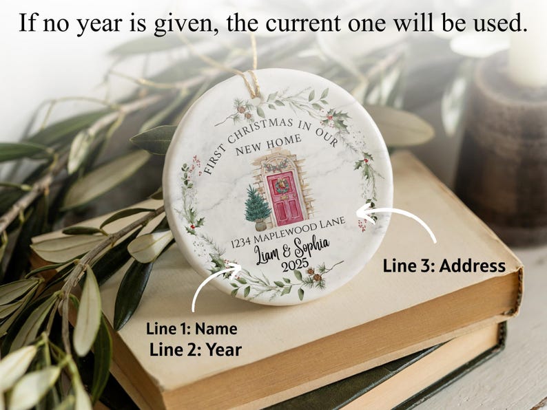 Personalized New House Gift Ceramic Ornament | First Christmas Keepsake ...
