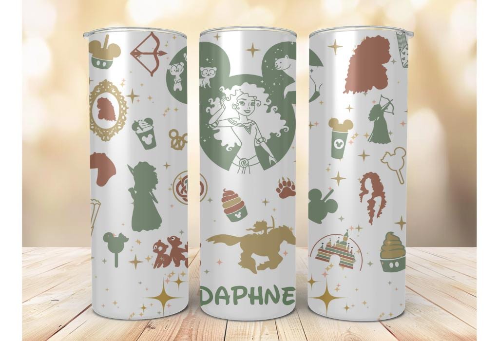 Custom Merida Tumbler, Princess Tumbler for brave princess, Gift for her, stainless steel tumbler, Best Magical Tumbler,
