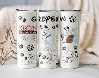 Personalized 101 Dalmatians Tumbler - Custom Kids Stainless Steel Insulated Cup or Mug Disney Gift