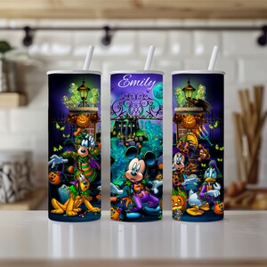 Personalized Tumbler, 20oz Disney Halloween Mickey Mouse Kids Cup, Custom Design image 2